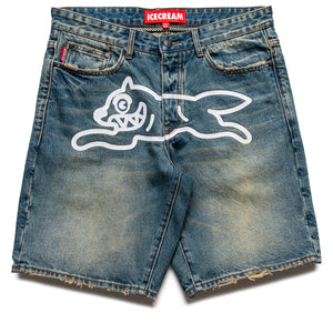 Ice Cream Blueberry Yogurt Jean Shorts - Blue Shade