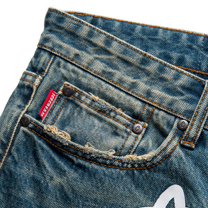 Ice Cream Blueberry Yogurt Jean Shorts - Blue Shade