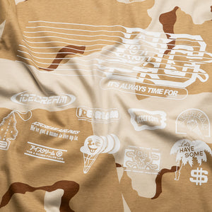 Ice Cream Hello Motto L/S Knit Tee - Camo
