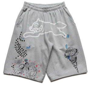 Ice Cream Milk Shake Terry Shorts - Heather Grey