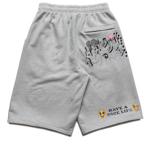 Ice Cream Milk Shake Terry Shorts - Heather Grey