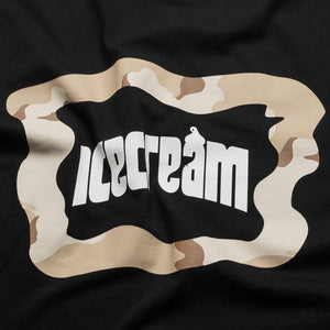 Ice Cream Taupe Tee - Black