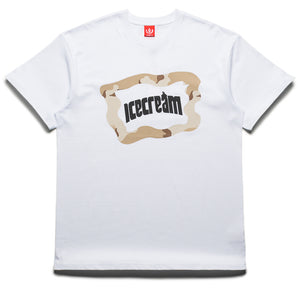 Ice Cream Taupe Tee - White