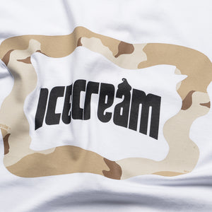 Ice Cream Taupe Tee - White