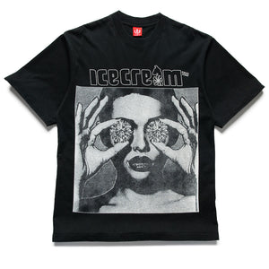 Ice Cream These Eyes Knit Tee - Jet Set