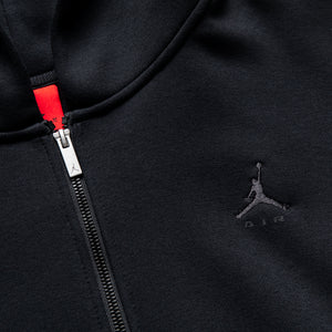 Jordan Brooklyn Oversized Fleece Full Zip Hoodie - Black/Dark Smoke Grey