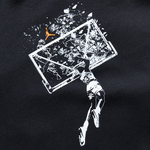 Jordan Oversized Pullover Hoodie - Black/Starfish