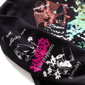 Jungles Test Print Hoodie - Black