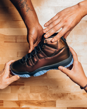 Women's Air Jordan 11 'Magic Ball' - Light British Tan/Off Noir