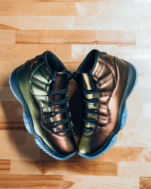 Women's Air Jordan 11 'Magic Ball' - Light British Tan/Off Noir