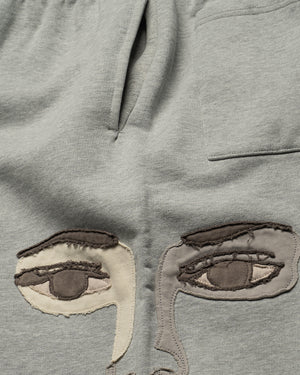 KidSuper Face Sweatpants - Stone Grey