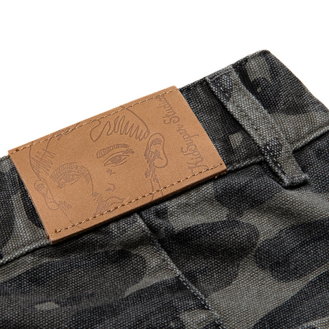 KidSuper Face Camo Wide Leg Jean - Black