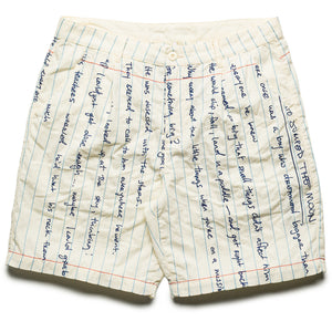 KidSuper Paper Handwriting Pleated Shorts - White