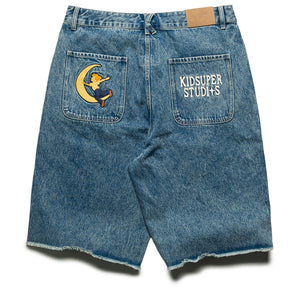 KidSuper Patches Denim Long Short - Dark Blue
