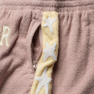 KidSuper Terrycloth Stars Shorts- Pastel Pink