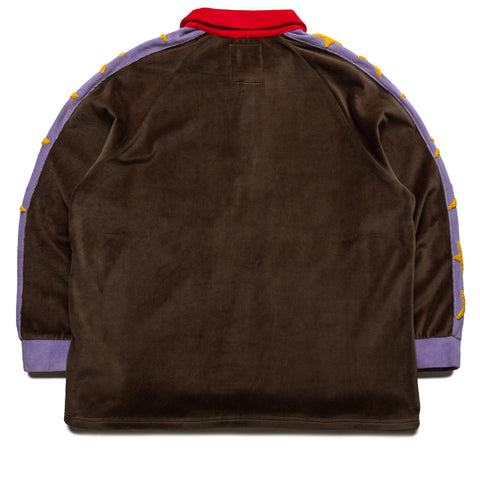 KidSuper Velour Stars Rugby - Brown