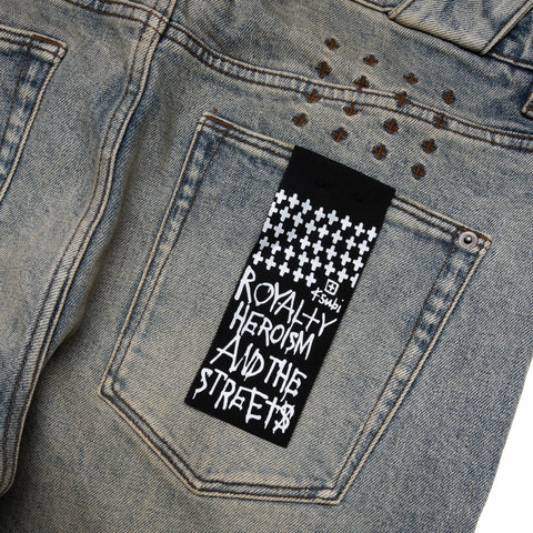 Ksubi Chitch Stature Trashed Idols Denim Pant - Indigo