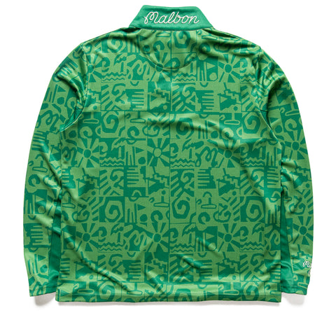 Malbon Golf Capo Performance Quarter Zip - Kelly Green