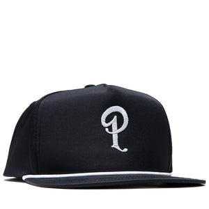 Malbon Golf Evergreen Poly Rope 5 Panel Hat - Black