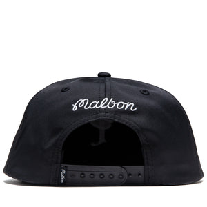 Malbon Golf Evergreen Poly Rope 5 Panel Hat - Black