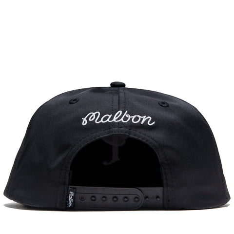 Malbon Golf Evergreen Poly Rope 5 Panel Hat - Black