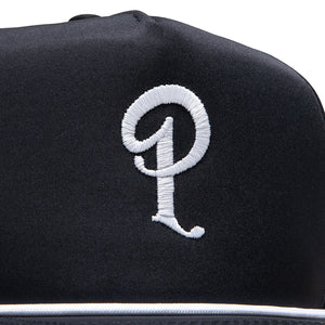 Malbon Golf Evergreen Poly Rope 5 Panel Hat - Black