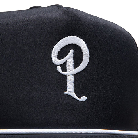 Malbon Golf Evergreen Poly Rope 5 Panel Hat - Black