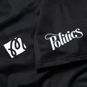 Malbon Golf Performance Mesh Paneled Polo - Black
