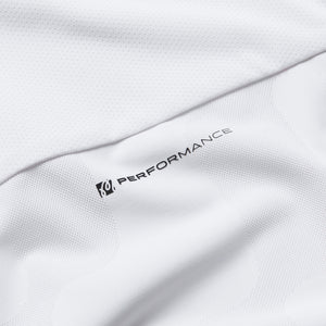 Malbon Golf Performance Mesh Paneled Polo - White