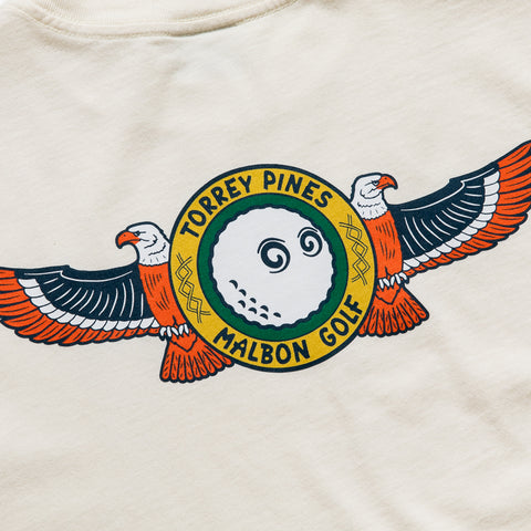 Malbon Golf x Torrey Pines Bermuda Eagle Tee - Egret