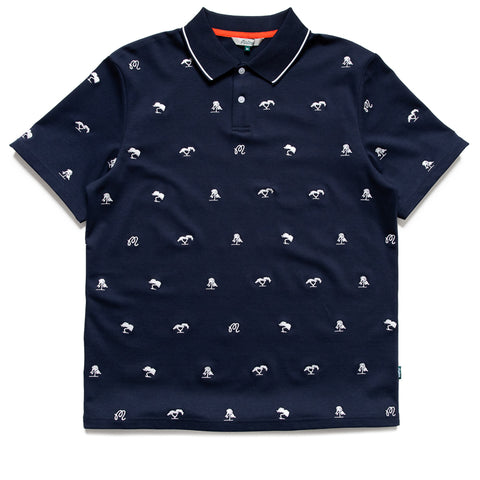 Malbon Golf x Torrey Pines Polo - Baritone Blue