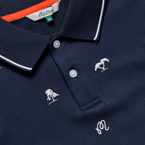 Malbon Golf x Torrey Pines Polo - Baritone Blue