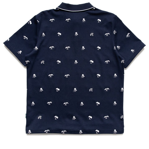 Malbon Golf x Torrey Pines Polo - Baritone Blue