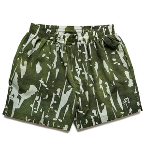 Malbon Golf Scooter Inkwash Short - Olive