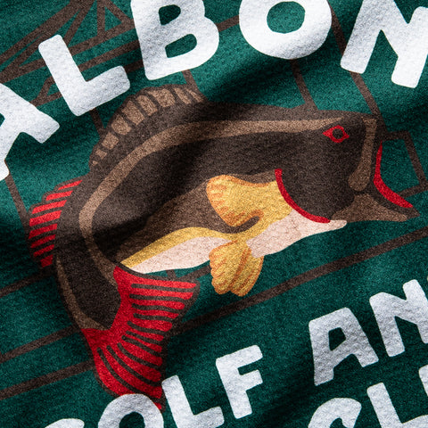 Malbon Golf & Bass Club Golf Towel - Forest