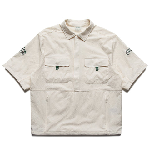 Malbon Golf & Bass Club Seersucker Windshirt - Ivory
