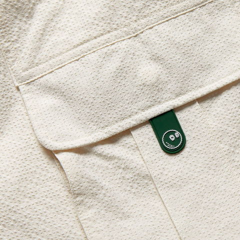 Malbon Golf & Bass Club Seersucker Windshort - Ivory