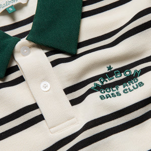 Malbon Golf Fairway Bass Club Polo - Ivory Stripe