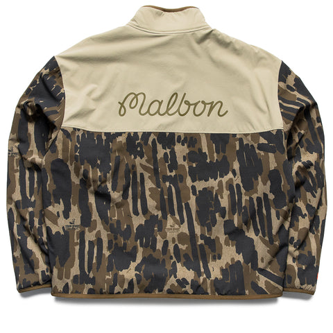 Malbon Golf Tour Divot Sherpa Jacket - Bark Camo