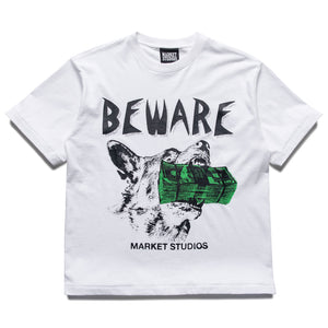 Market Beware My Income Tee - White