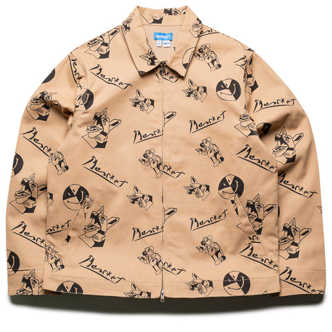 Market Smiley Cubism Work Jacket - Khaki