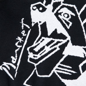 Market Cubism Beware Knit Sweater - Black/White