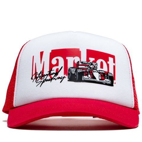 Market Formula Trucker Hat - Red/White