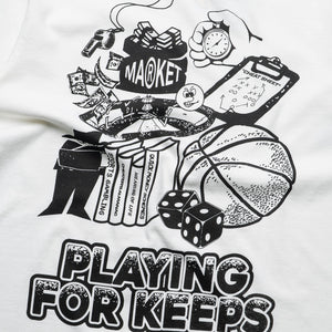 Market Playing For Keeps Tee - White