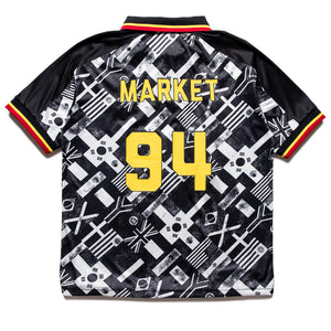 Market Smiley International Flags Soccer Jersey - Black/White