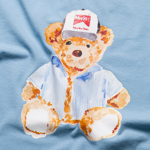 Market Watercolor Teddy Tee - Dusk Blue