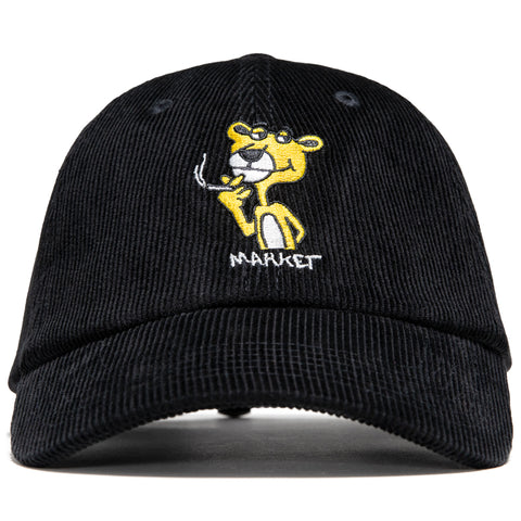 Market Yellow Panther Dad Hat - Jet Black