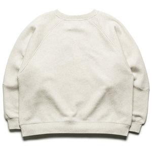 Metalwood Studio Plaid Oval Logo Raglan Crewneck - Heather Grey