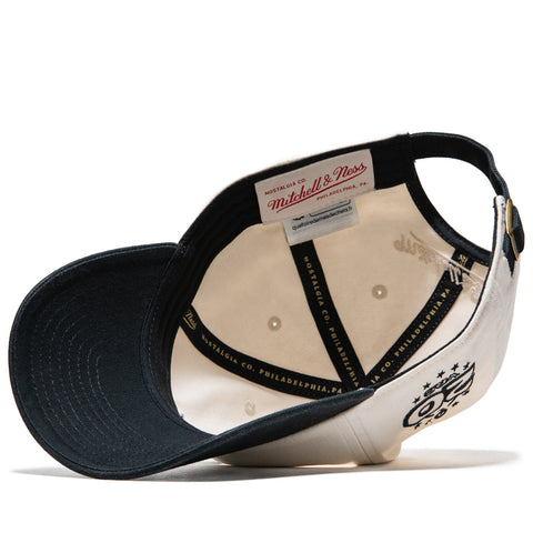Politics x Mitchell & Ness 1904 Twill Strapback - Cream/Black