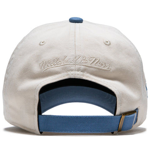 Politics x Mitchell & Ness 1904 Twill Strapback - Cream/Blue